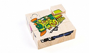 Набор из 9-и кубиков - Транспорт из серии Собери картинку (Томик, 4444-1 ТОМИКsim)